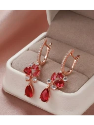 Серьги бижутерия Красные