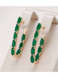 Серьги кольца из листьев