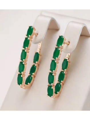 Серьги кольца из листьев