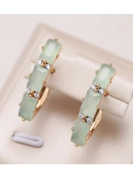 Серьги мятные пластинки