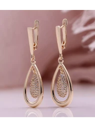 Серьги бижутерия длинные овальные