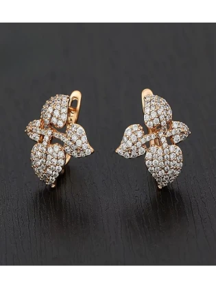Серьги листья