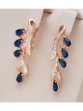 Серьги Синяя Капля