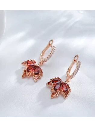 Серьги листья клена