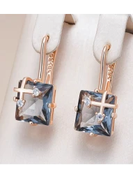 Серьги кристальные кубики
