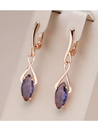 Серьги Фиолетовые Глазки