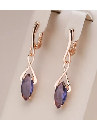 Серьги Фиолетовые Глазки