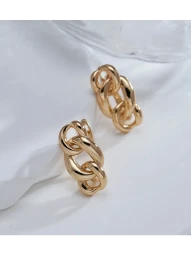 Серьги переплетенные кольца