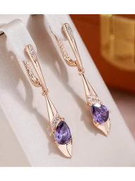 Серьги Фиолетовая ложечка