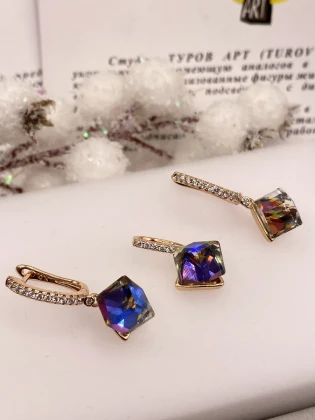 Серьги голографические