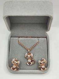 Серьги кошечки набор