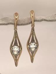 Серьги Висячий Камушек