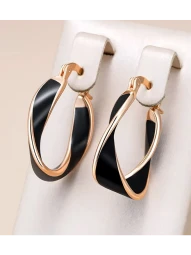 Серьги изогнутые кольца