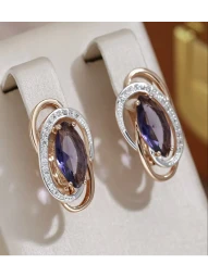 Серьги фиолетовые