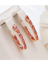 Серьги вытянутые кольца