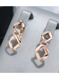 Серьги Плетеные Квадратики