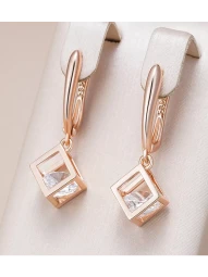 Серьги бижутерия куб
