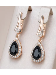 Серьги сверкающая капля