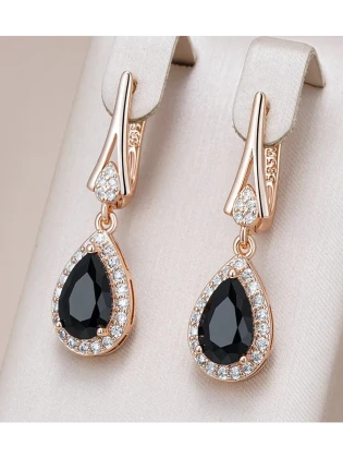 Серьги сверкающая капля
